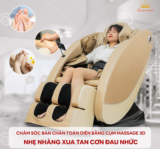 Ghế massage Queen Crown QC 5S massage chân hoàn hảo