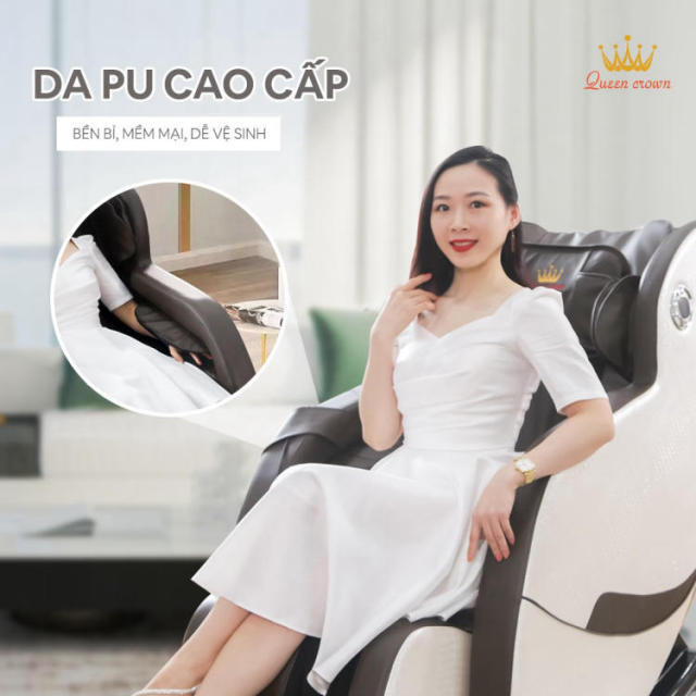 Ghế massage Queen Crown QC T19 được làm từ chắt liệu da PU cao cấp