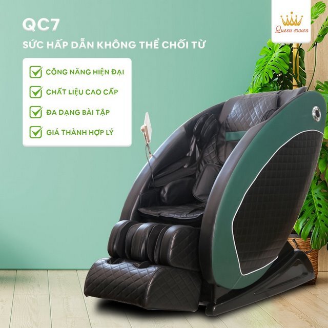 Ghế massage Queen Crown QC7 sự lựa chọn hoàn hảo cho các gia đình việt