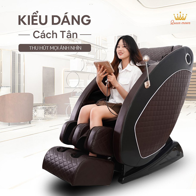 Ghế massage Queen Crown QC7 có kiểu dáng cách tân