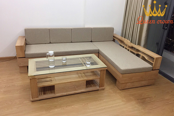 sofa gỗ chữ l