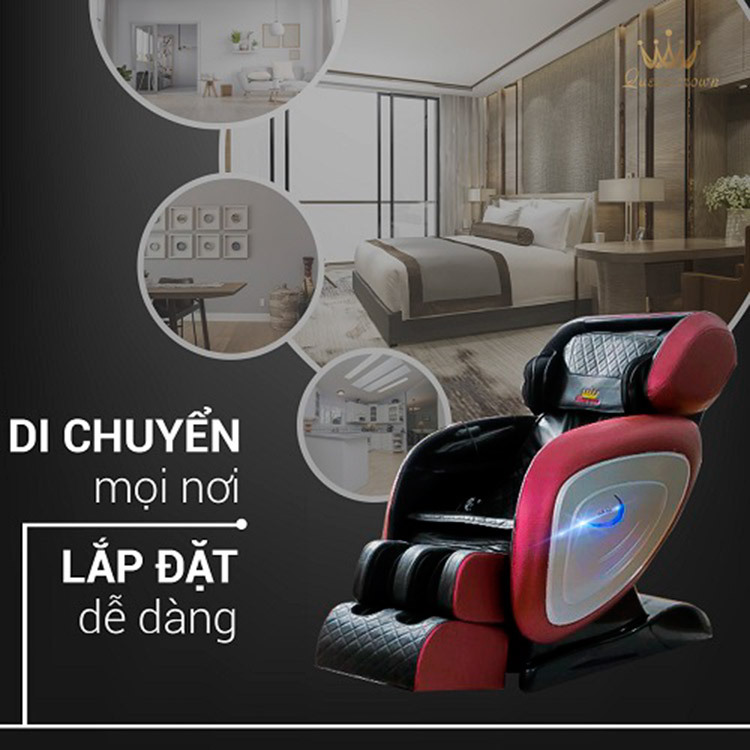 Ghế massage Queen Crown QC SL9 có thiết kế nhỏ gọn