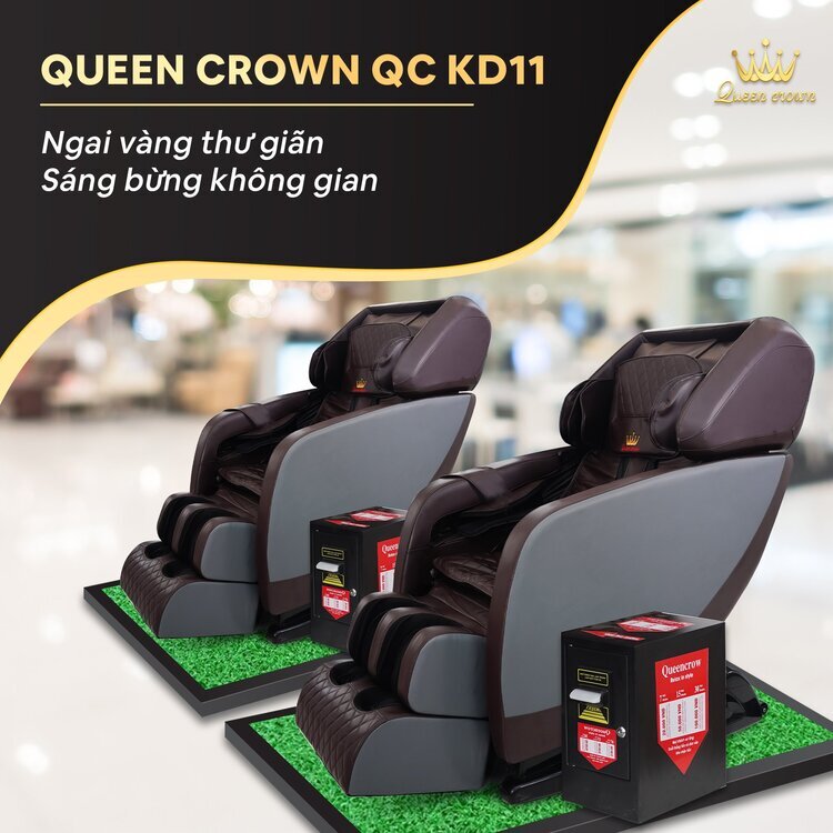 Ghế massage Queen Crown QC KD11 ngai vàng thư giãn