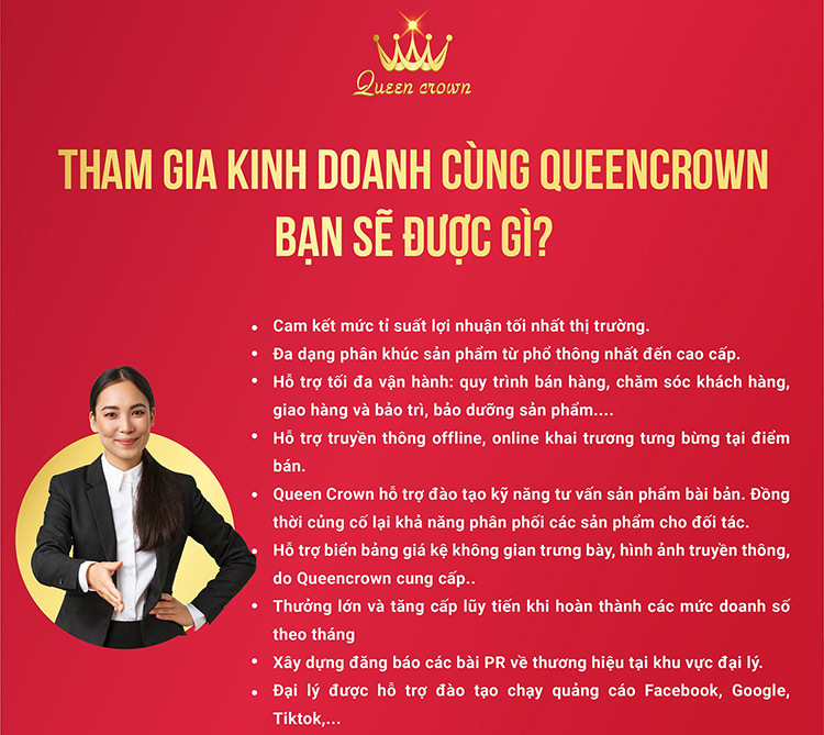 chính sách cho đại lý ghế massage Queen Crown