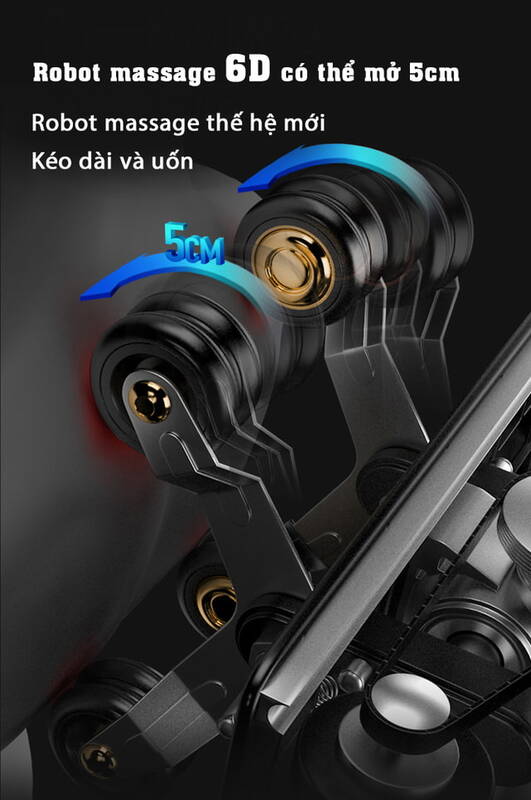 Ghế massage Queen Crown Smart One trang bị rô bốt massage 6D