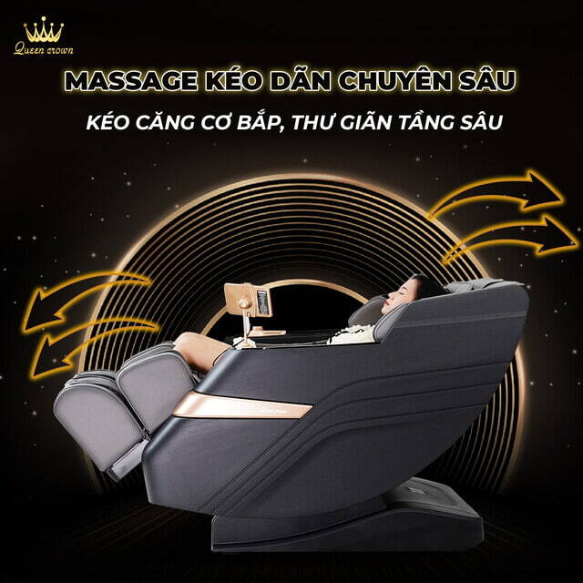 Ghế massage Queen Crown Fantasy X9 massage kéo căng cơ bắp