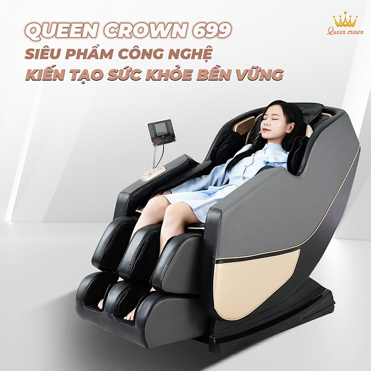 Ghế massage Queen Crown QC 699 siêu phẩm công nghệ
