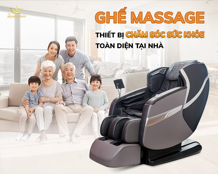 Ghế massage là thiết bị chăm sóc sức khỏe cả gia đình