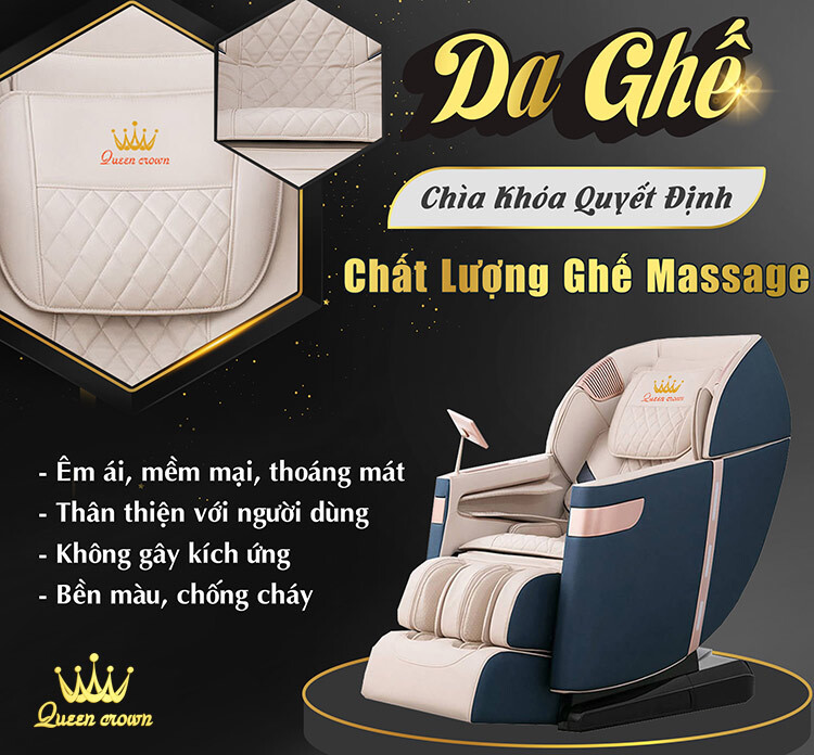 Lựa chọn da ghế massage chính là bí quyết chọn ghế massage chất lượng tốt