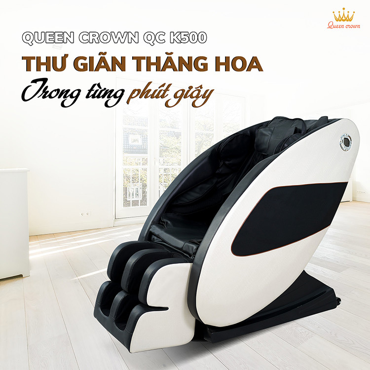 Ghế massage Queen Crown QC K500 giúp người dùng thư giãn thăng hoa