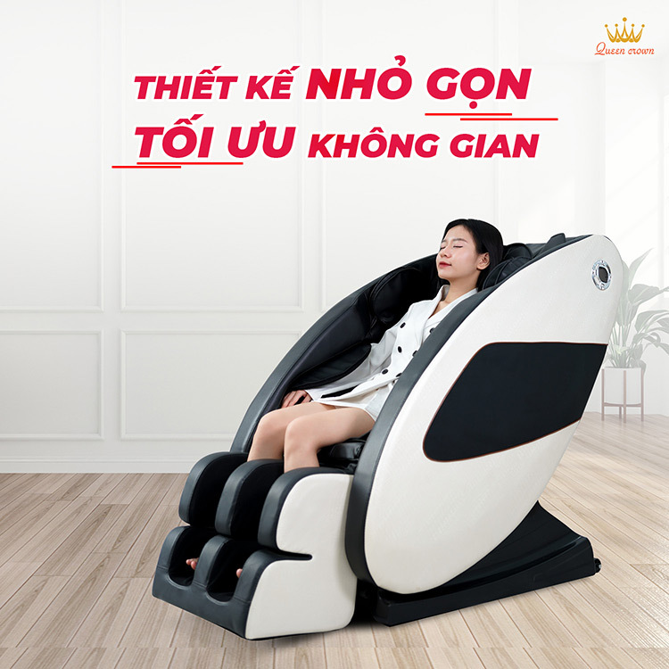 Ghế massage Queen Crown QC K500 thiết kế nhỏ gọn