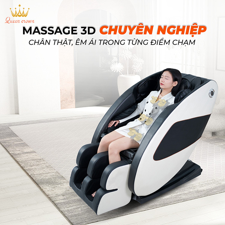 Ghế massage Queen Crown QC K500 ứng dụng công nghệ massage 3D