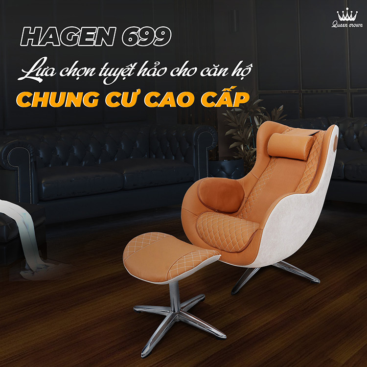 Ghế massage Queen Crown Hagen 699 lựa chọn tuyệt hảo cho nhà chung cư