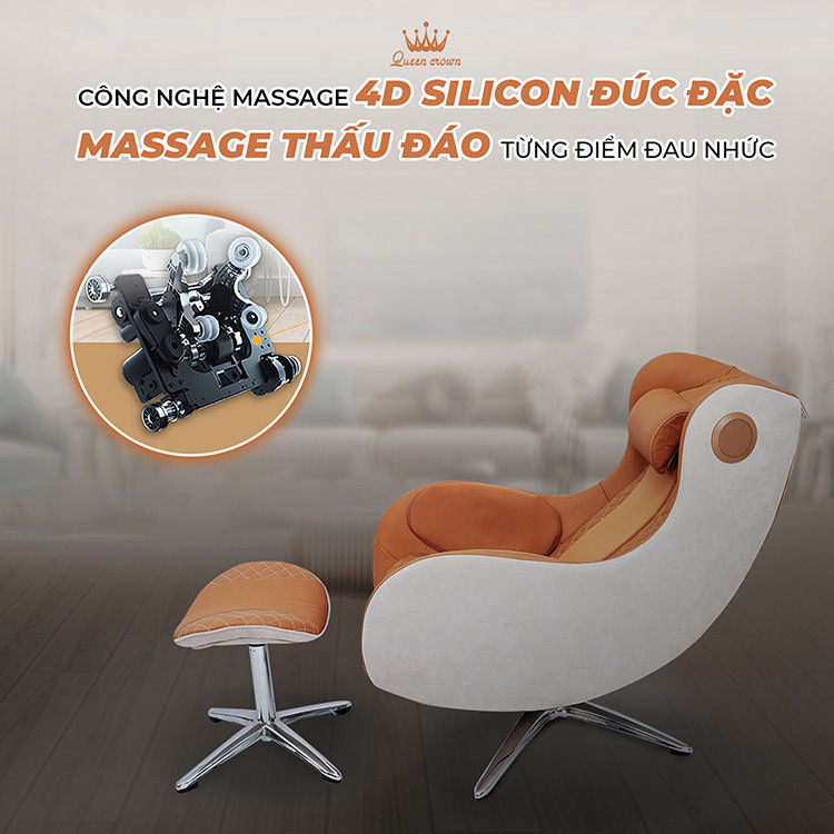 Ghế massage Queen Crown Hagen 699 ứng dụng công nghệ massage 4d