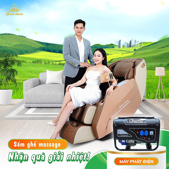 Mua ghế massage tặng máy phát điện cho khách hàng