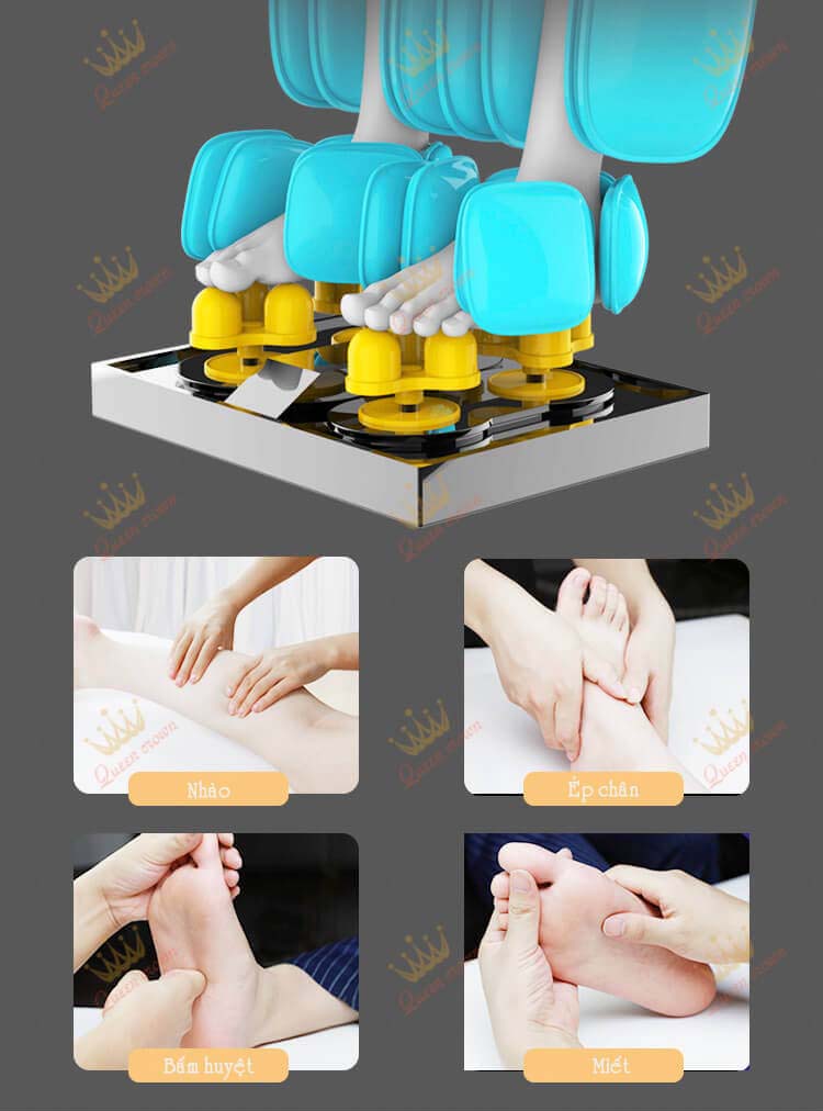 Ghế massage Queen Crown QC L8 9 Tính năng massage chân chuyên sâu Qc L8